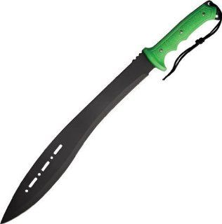 Frost Cutlery & Knives TR2288BG Bush Master III Fixed Blade Knife with Textured Lime Green Composition Handles : Hunting Fixed Blade Knives : Sports & Outdoors