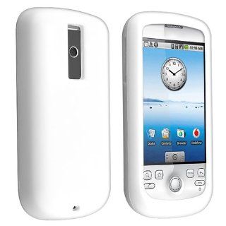 eForCity Silicone Skin Case Compatible with HTC Google G2 / T Mobile G2 / Sapphire   Clear White: Cell Phones & Accessories