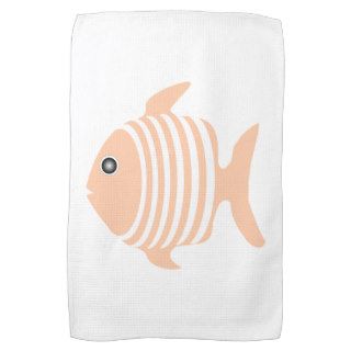 Orange And White Fish Kitchen Towel