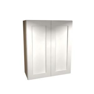 Home Decorators Collection Assembled 36x36x12 in. Wall Double Door Cabinet in Newport Pacific White W3636 NPW