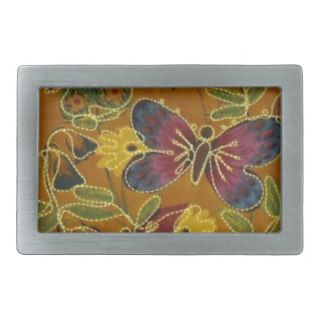 Awesome Vintage Tapestry Butterflies Photo Design Rectangular Belt Buckles