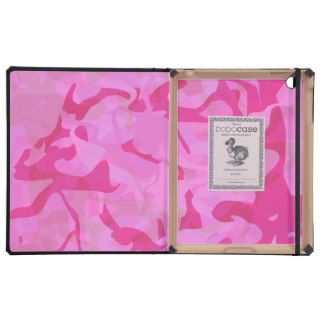 Hot Pink Camouflage Patterns iPad Folio Cases