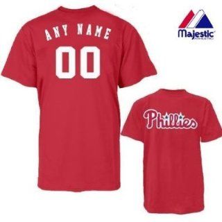 Philadelphia Phillies Personalized Custom (Add Any Name & Number) 100% Cotton T Shirt Replica Major League Baseball Jersey : Sports Fan Jerseys : Sports & Outdoors