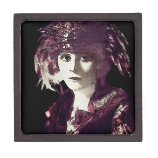 Showgirl in Feathers and Lace Premium Jewelry Box