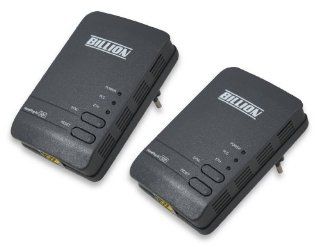 Billion BiPAC P108 PowerLine 500Mbps Homeplug AV Wall Plug Gigabit Ethernet Adaptor Starter Kit (Black): Computers & Accessories