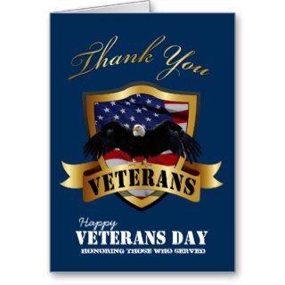 Happy Veterans Day Thank You Cards