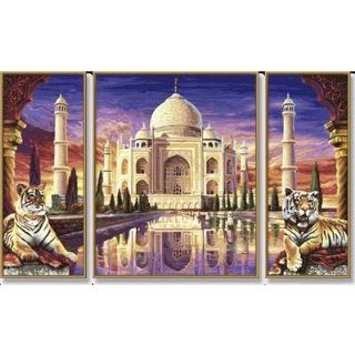 Taj Mahal Triptych Paint by Number Kit Toys & Games