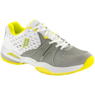 Prince Warrior Clay: Prince Womens Tennis Shoes White/Gray/Citron