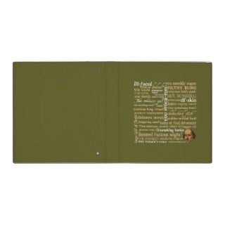 Shakespeare Insults Collection Vinyl Binder