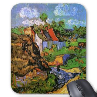 Van Gogh Houses in Auvers (F805) Fine Art Mousepad