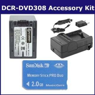  : Sony DCR DVD308 Camcorder Accessory Kit includes: SDM 109 Charger, SDMSPD 2048 A11 Memory Card, SDNPFH70 Battery : Digital Camera Accessory Kits : Camera & Photo