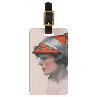 Woman's Profile Tag For Bags