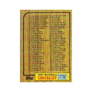 1987 Topps #128 Checklist 1 132 Sports Collectibles