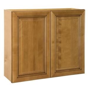 Home Decorators Collection Assembled 36x36x12 in. Wall Double Door Cabinet in Lewiston Toffee Glaze W3636 LTG