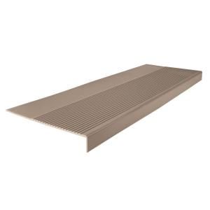 Roppe Ribbed Profile Square Nose Sandstone 48 in. x 12 1/4 in. Stair Tread 48803P171
