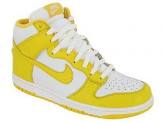 Nike Dunk High Sail White/Yellow Summer Fashion Trainers Sneakers Men Shoes (9.5): Shoes