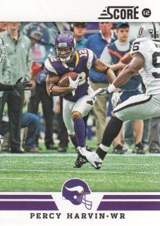 2012 Panini Score Football #139 Percy Harvin Minnesota Vikings NFL Trading Card: Sports Collectibles