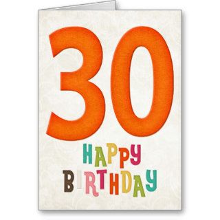 30th Birthday Happy Birthday Card Design