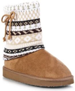 Qupid Oakley 126 Sweater Top Mid Calf Winter Boot: Shoes