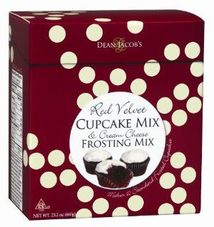 Dean Jacobs Red Velvet Cupcake Mix  Cream Cheese Frosting, 21.6 Ounce (Pack of 2) : Cake Mixes : Grocery & Gourmet Food