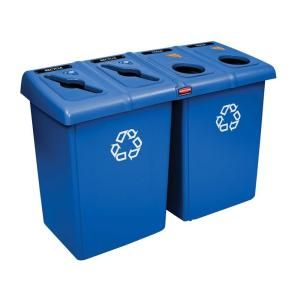 Rubbermaid Commercial Products 4 Stream 92 gal. Glutton Recycling Station RCP 1792372