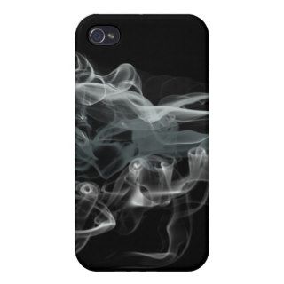 White smoke on black background iPhone 4/4S cover