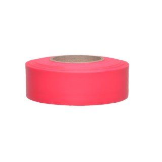 Presco CMRG 658 150' Length x 1 3/16" Width, PVC Film, Coarse Matte RedGlo Solid Color Roll Flagging (Pack of 144): Safety Tape: Industrial & Scientific