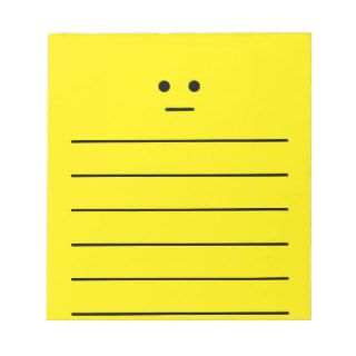 Simple Calm Yellow Face Memo Pad