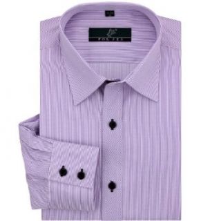 Poljes Men's Long Sleeve Striped Dress Shirt 168 178 at  Mens Clothing store