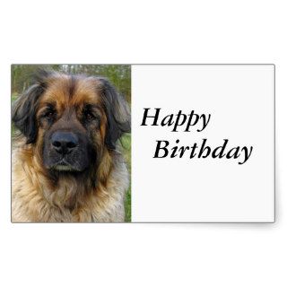 Leonberger dog beautiful happy birthday stickers