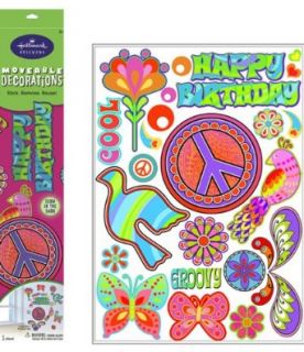 Peace Signs Glow in the Dark Removable Wall Decorations Party Accessory: Kitchen & Dining