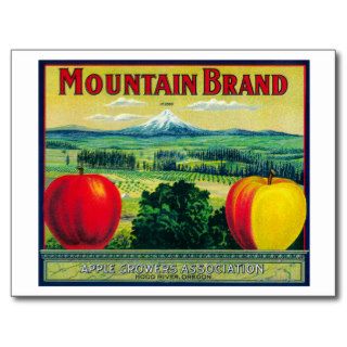Mountain Apple Crate LabelHood River, OR Post Card