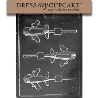Dress My Cupcake Chocolate Candy Mold, Airplane Lollipop: Kitchen & Dining