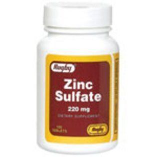 Zinc Sulfate 220 mg dietary supplement tablets   100 Tablets (Pack of 3): Health & Personal Care