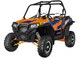 Orange Madness with Blue Graphic Kits for Polaris Ranger RZR 900XP by Pro Armor. WITH CUTOUTS. P132405OB: Automotive