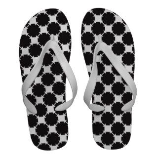 Black and White Mod Geometrics Sandals