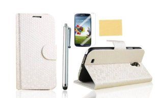 Tradekmk(TM) Slim Diamond Pattern Stand Leather Case Cover for Samsung Galaxy S4 i9500, with Free Screen Protector and Stylus: Cell Phones & Accessories