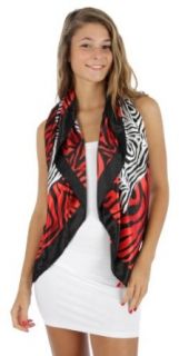 Fashion Chic Silk blend square print satin scarf small section zebra Black PCS165