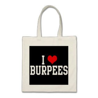 I Love Burpees, Fitness Canvas Bag