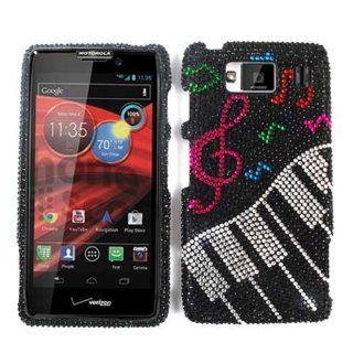 DIAMOND BLING COVER FOR MOTOROLA DROID RAZR MAXX HD CASE FACEPLATE HARD PLASTIC MUSIC KEYBOARD SNAP FD193 XT926M CELL PHONE ACCESSORY: Cell Phones & Accessories
