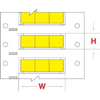 Brady HX 094 2 YL 3 PermaSleeve Wire Marking Sleeves, 0.197" Height, 0.667" Width, Polyolefin (B 7642) Yellow (Roll of 7500)