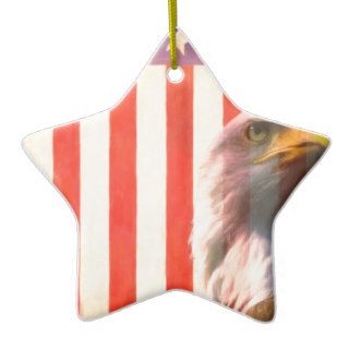 flag and eagle christmas tree ornament