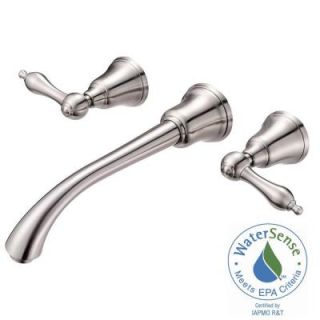 Danze Fairmont 2 Handle Wall Mount Lavatory Faucet Trim Only in Brushed Nickel D316240BNT