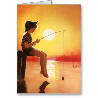 Gone Fishing Greeting Cards