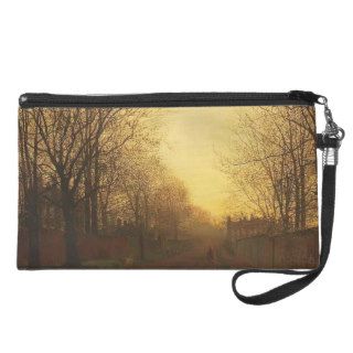 John Grimshaw  Wimbledon Park, Autumn After Glow Wristlet Purse