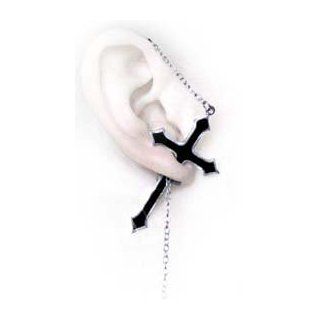 Impalare Cross (Single) Stud Earring Alchemy Alternative Lifestyle Gothic Jewelry: Jewelry