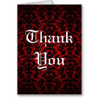 Elegant Gothic wedding thank you card