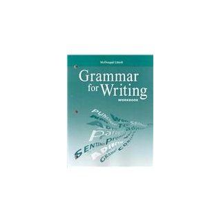 Holt McDougal Literature: Grammar for Writing Workbook Grade 8: MCDOUGAL LITTEL: 9780618906468: Books