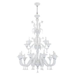 Eurofase Veronica Collection 15 Light Milky White/Clear Chandelier DISCONTINUED 22946 010