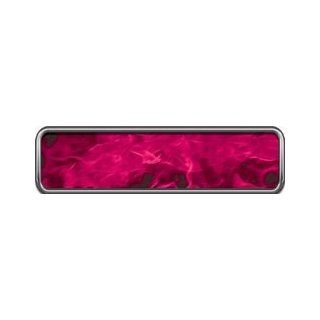 REFLECTIVE Firefighter Helmet Marker Decal with Inferno Pink Flames (Set of 4): Automotive